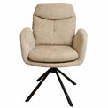 Dining chair Vilando 3, light taupe, rotatable 360 degrees, H90.5x68x60cm, seat height 48cm