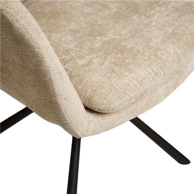 Dining chair Vilando 3, light taupe, rotatable 360 degrees, H90.5x68x60cm, seat height 48cm