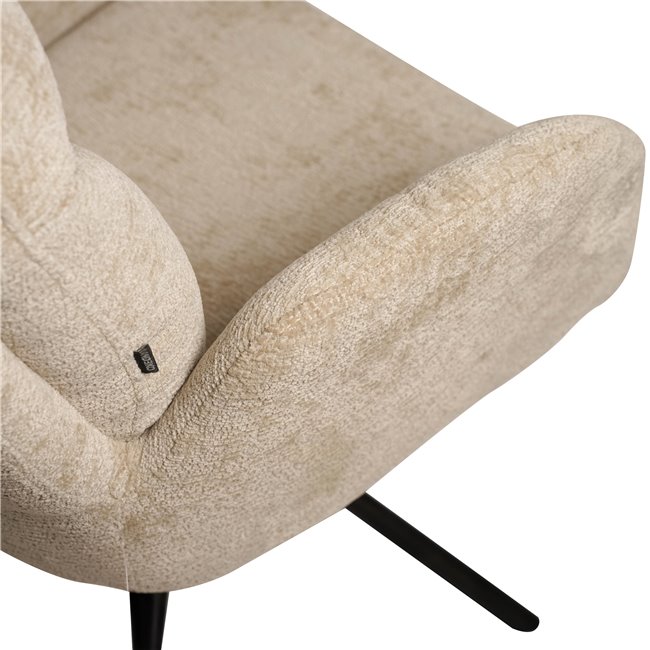 Dining chair Vilando 3, light taupe, rotatable 360 degrees, H90.5x68x60cm, seat height 48cm