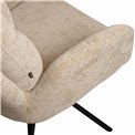 Dining chair Vilando 3, light taupe, rotatable 360 degrees, H90.5x68x60cm, seat height 48cm