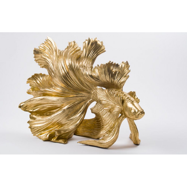 Dekoratiivne kuju Betta fish,  kuldvärv, 39x19,5x30cm