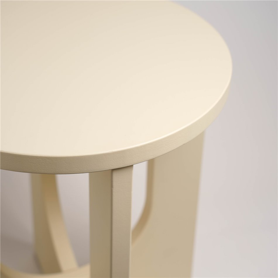 Külglaud Bloom, elevandiluu värv, MDF, D40cm H50.5cm