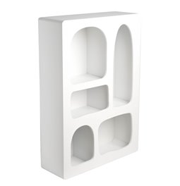 Riiul RIVI, valge, MDF, H65.5x45.5x15.5cm