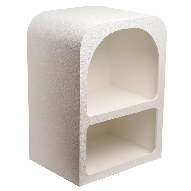 Bedside table Soleya, white, MDF, H55x40x30xcm