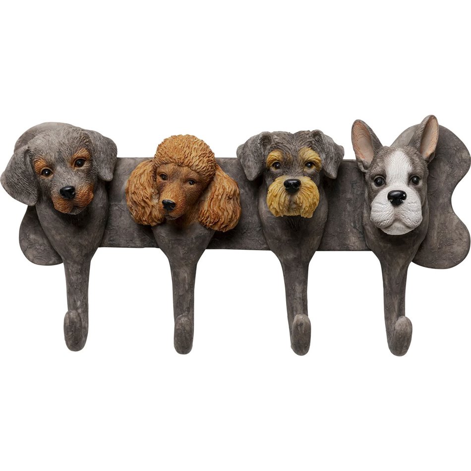 Настенная вешалка Dog Family, H16x31x7.5cm