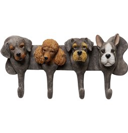 Coat rack Dog Family, H16x31x7.5cm