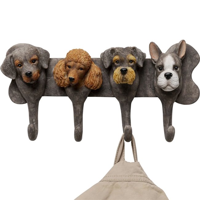 Настенная вешалка Dog Family, H16x31x7.5cm