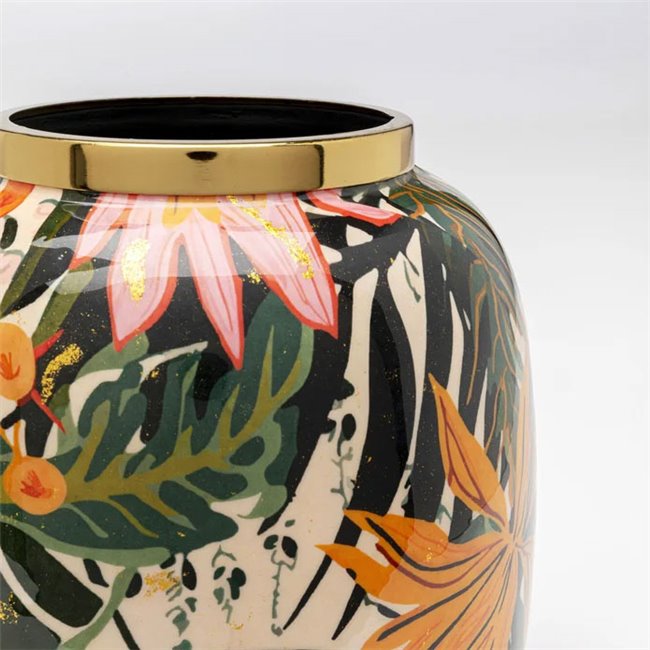 Vase Jungle, metal, H17cm, D17cm
