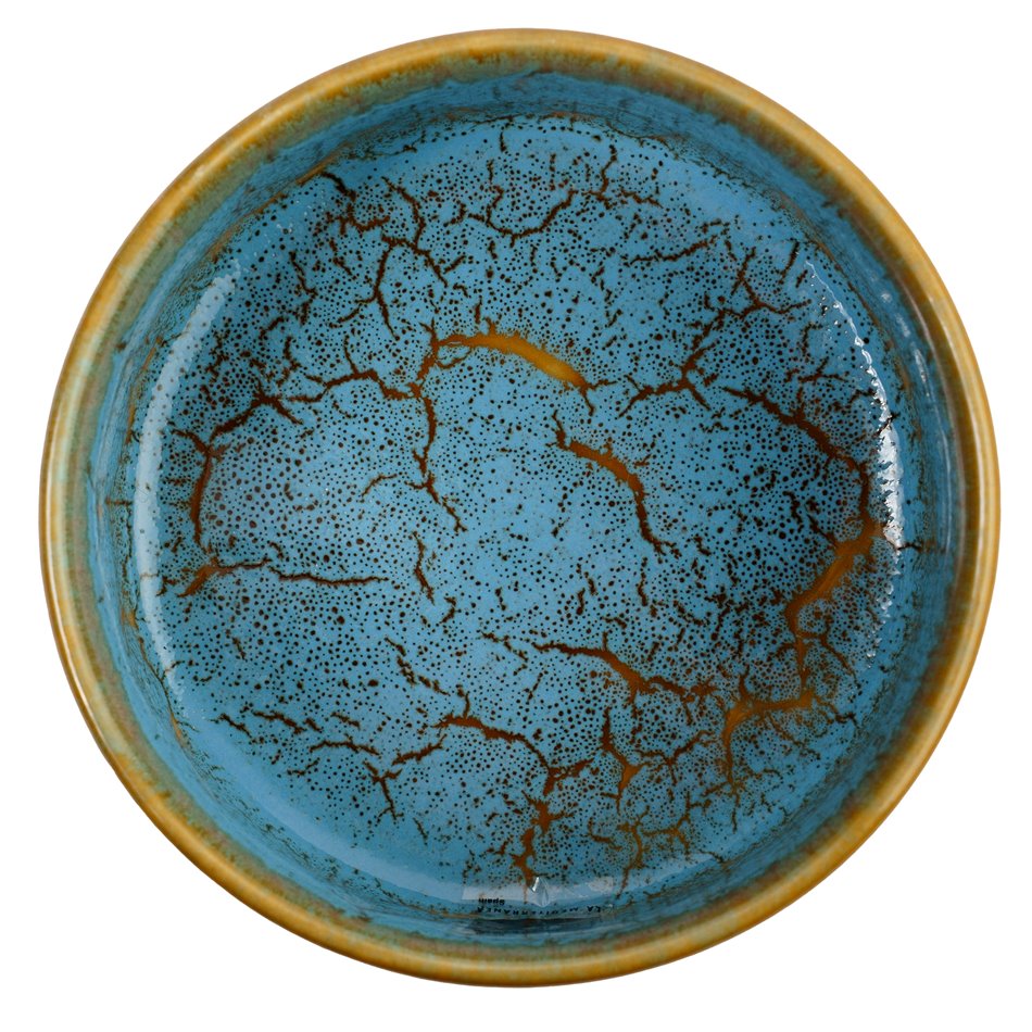 Bowl Scratch Blue, brown/blue, porcelain, D13cm H4.8cm