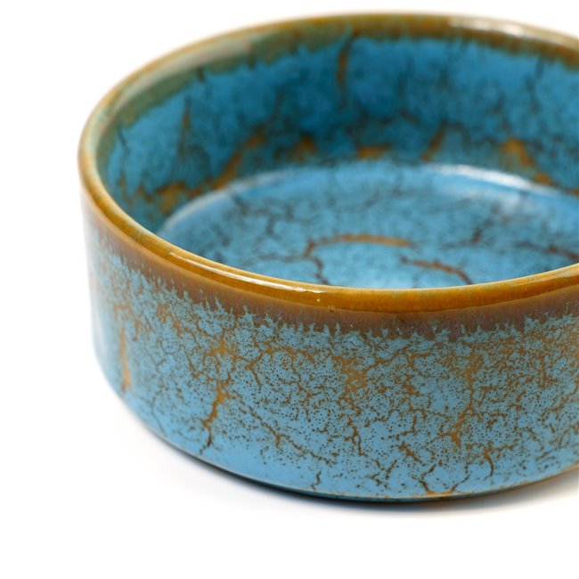 Bowl Scratch Blue, brown/blue, porcelain, D13cm H4.8cm