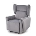 Electric recliner Helato, grey, polyester/metal/wood, H109-95x83x91-161cm, seat height 48-53cm