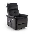 Electric recliner with massage function Hemiro, black, H108-90x80x90-160cm, seat height 51-52cm