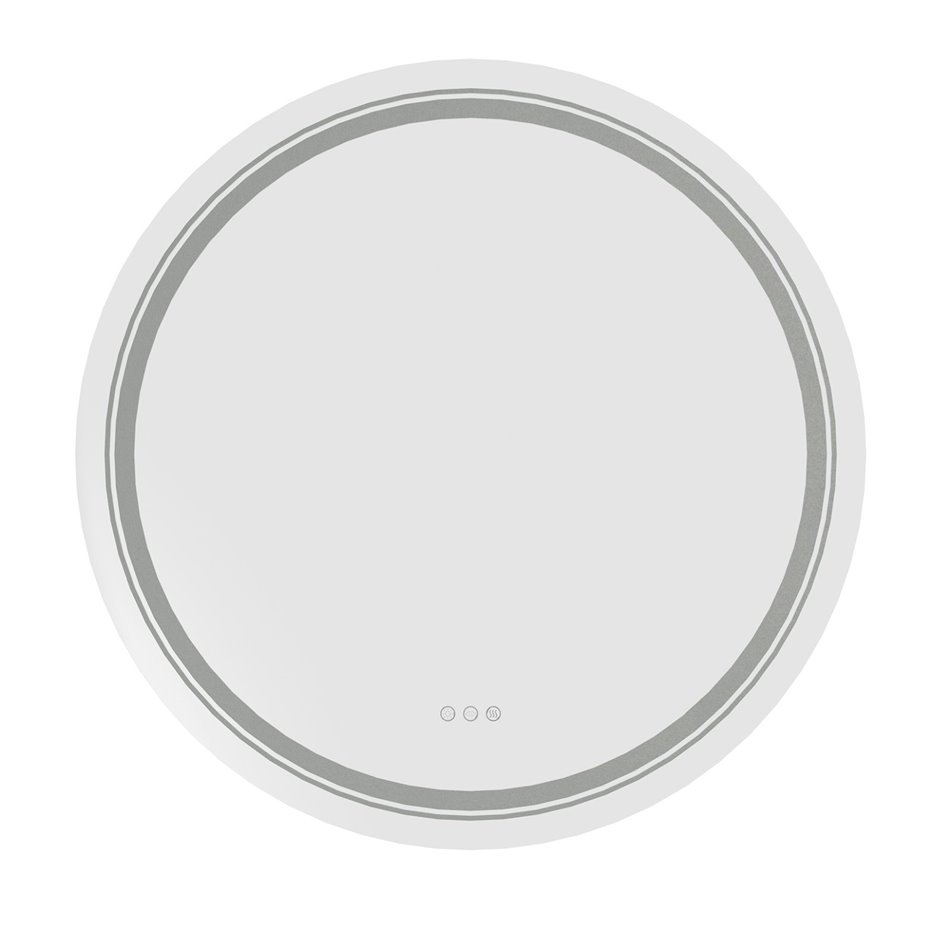 Wall mirror Hover 80,, aluminium/glass, D80x3.7cm 