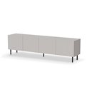 TV table Haxos, cashmere/black color, chipboard/MDF/steel, 200x40cm, H54cm 