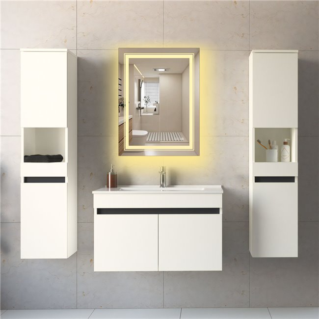 Wall mirror Hero,, aluminium/glass, H80x60x3.7cm 