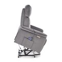 Electric recliner with massage function Hemiro, grey, H108-90x80x90-160cm, seat height 51-52cm