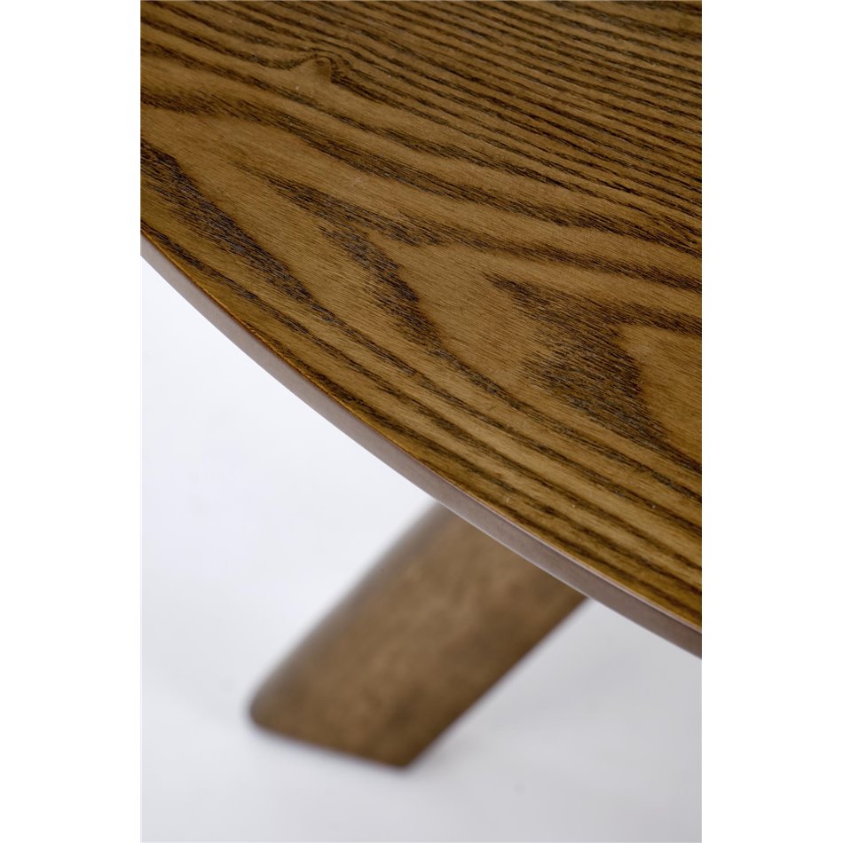 Dining table Hupero, walnut color, MDF, D120cm, H76cm 