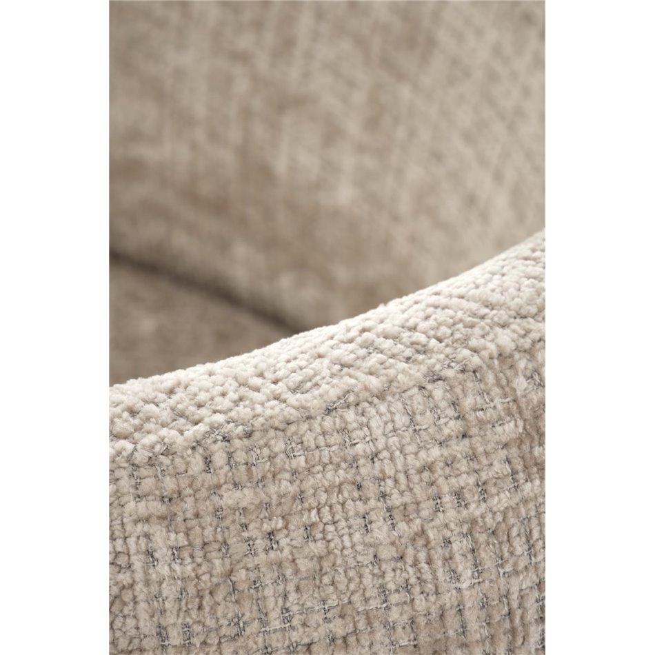 Dining chair Haimo K575, beige, steel/polyester, H79x64x62cm, seat height 51cm