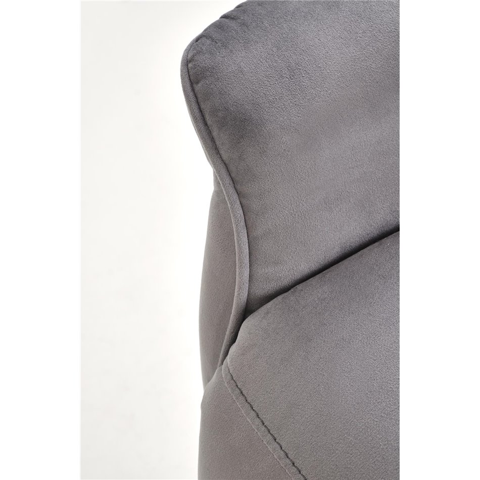 Electric recliner with massage function Hemiro, grey, H108-90x80x90-160cm, seat height 51-52cm