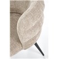 Dining chair Haimo K575, beige, steel/polyester, H79x64x62cm, seat height 51cm