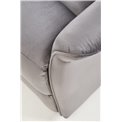 Electric recliner with massage function Hemiro, grey, H108-90x80x90-160cm, seat height 51-52cm