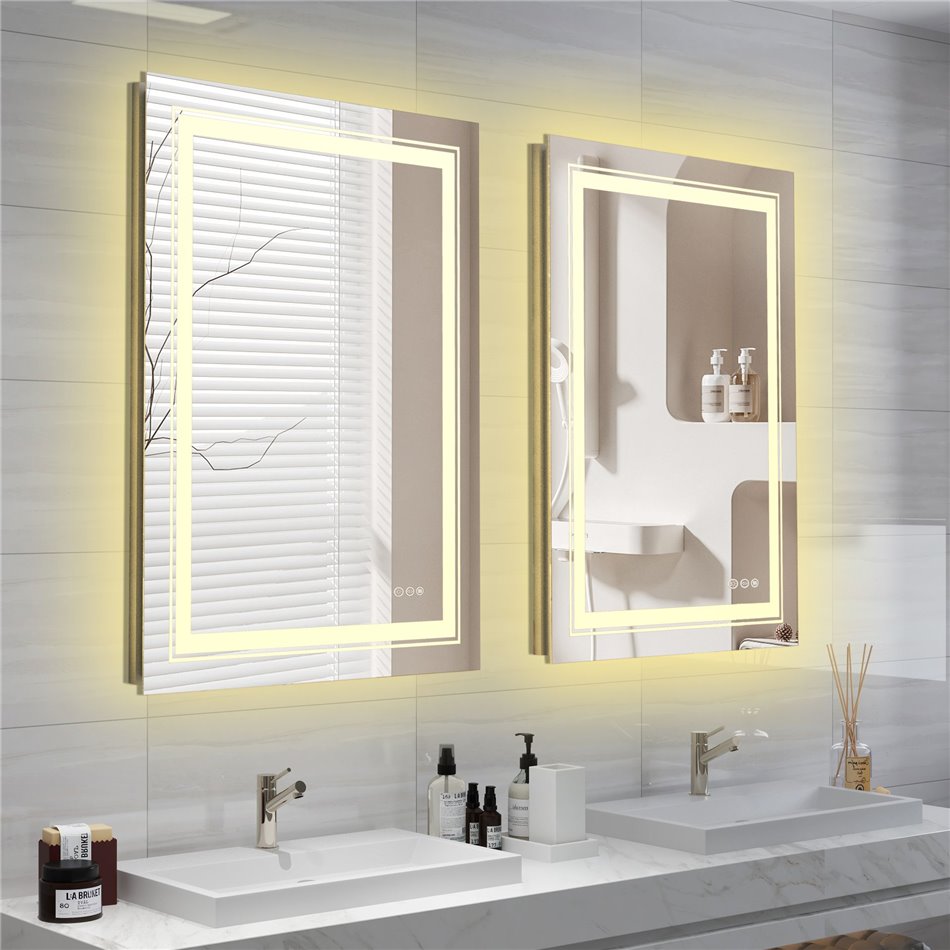 Wall mirror Hero,, aluminium/glass, H80x60x3.7cm 