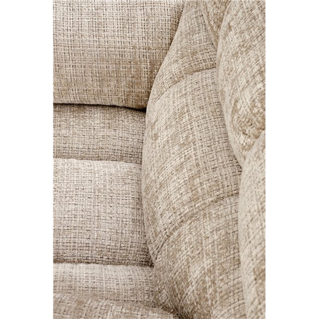 Electric recliner Hamore, beige, polyester/metal/wood, H86-100x105x100-168cm, seat height 50-55cm