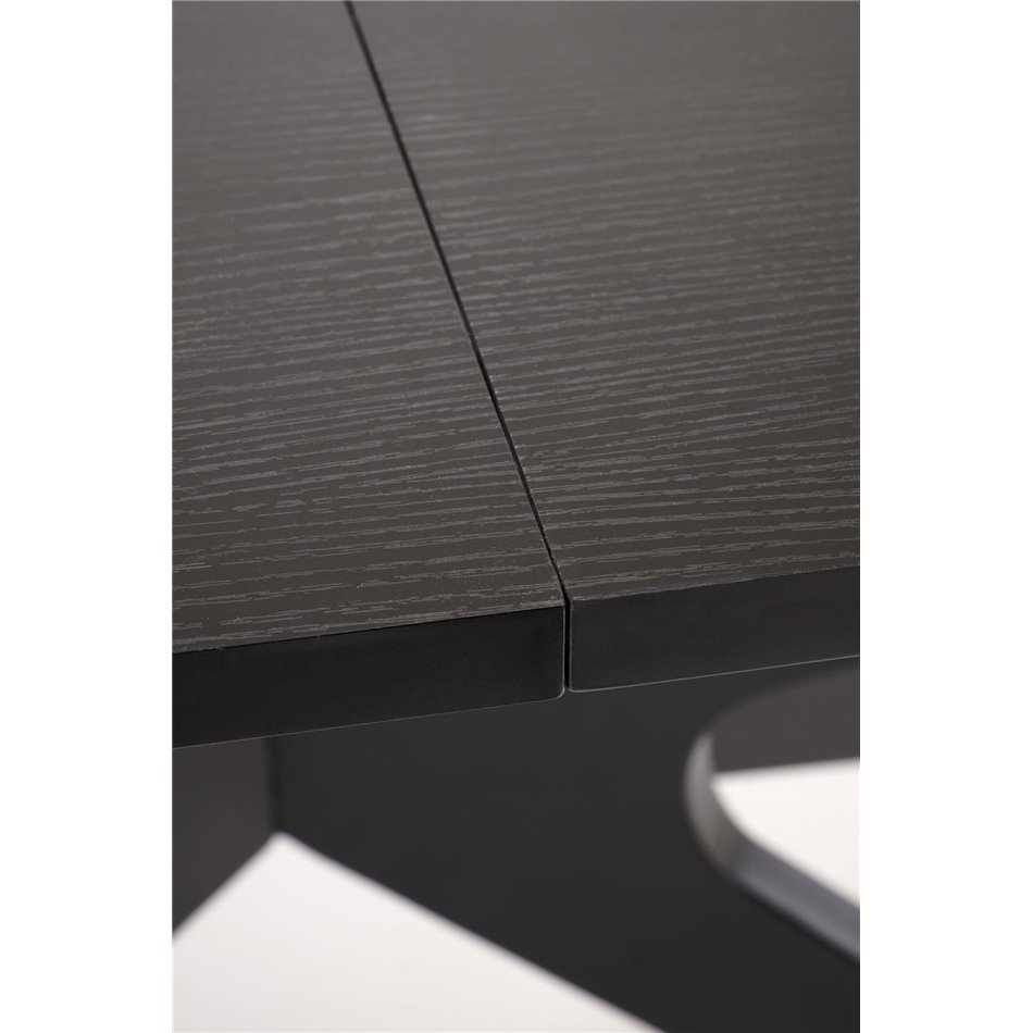 Pikendatav söögilaud Handro, must, MDF/teras, 180-240x100cm H76cm 