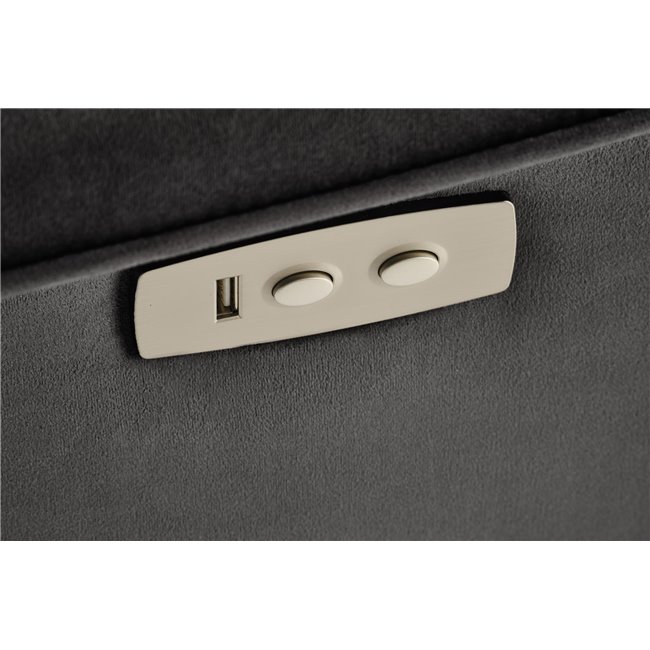 Electric recliner with massage function Hemiro, black, H108-90x80x90-160cm, seat height 51-52cm