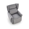 Electric recliner Helato, grey, polyester/metal/wood, H109-95x83x91-161cm, seat height 48-53cm