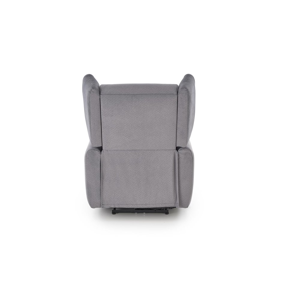 Electric recliner Helato, grey, polyester/metal/wood, H109-95x83x91-161cm, seat height 48-53cm