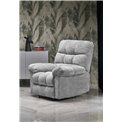 Electric recliner Hamore, grey, polyester/metal/wood, H86-100x105x100-168cm, seat height 50-55cm