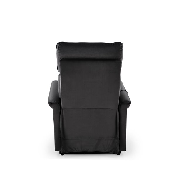 Electric recliner with massage function Hemiro, black, H108-90x80x90-160cm, seat height 51-52cm
