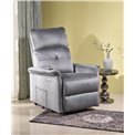 Electric recliner with massage function Hemiro, grey, H108-90x80x90-160cm, seat height 51-52cm