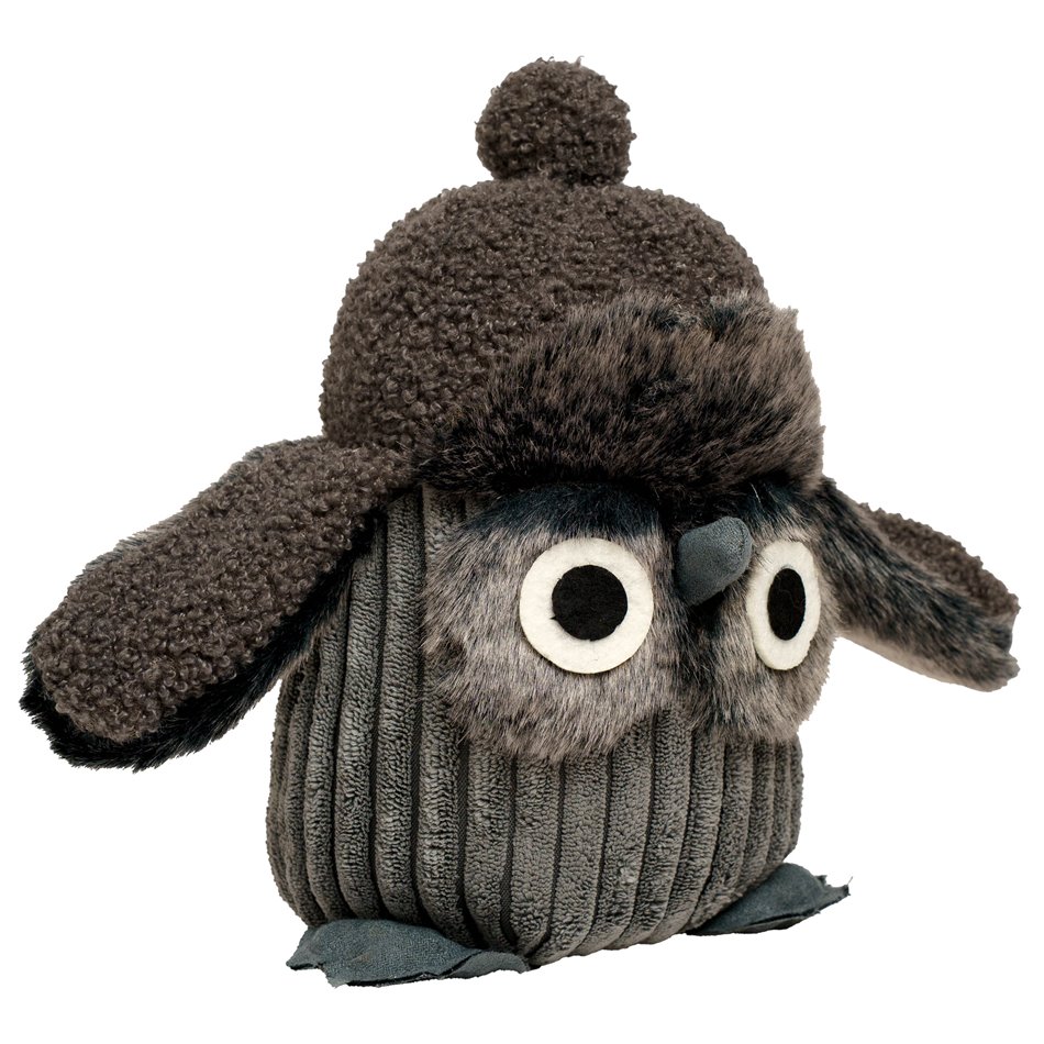 Door stopper Owl grey, 19x15x23cm