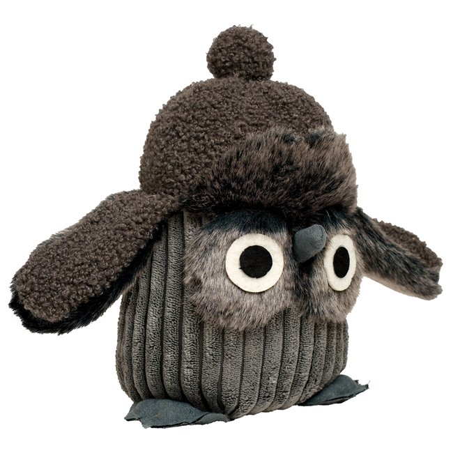 Door stopper Owl grey, 19x15x23cm