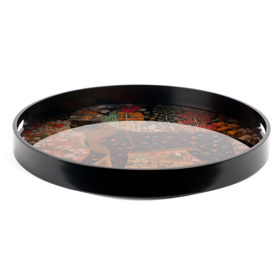Decorative glass tray Fabro L, 39.5x39.5x4cm