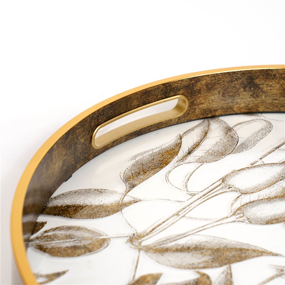 Decorative glass tray Fariete M, 34x34x4cm