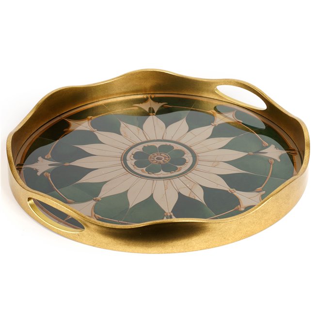 Decorative glass tray Farini L, 39.5x39.5x4cm