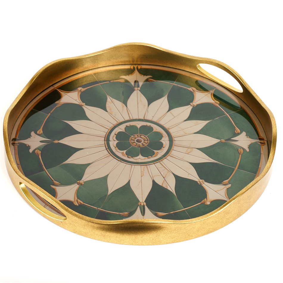 Decorative glass tray Farini L, 39.5x39.5x4cm