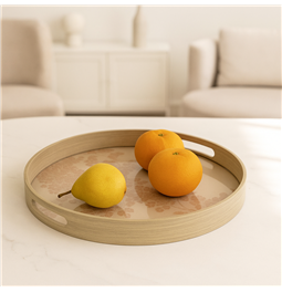 Decorative glass tray Farra M, 34x34x4cm