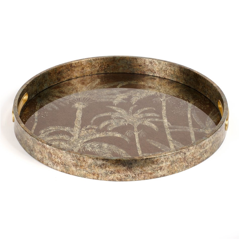 Decorative glass tray Fasano M, 36.7x36.7x4cm