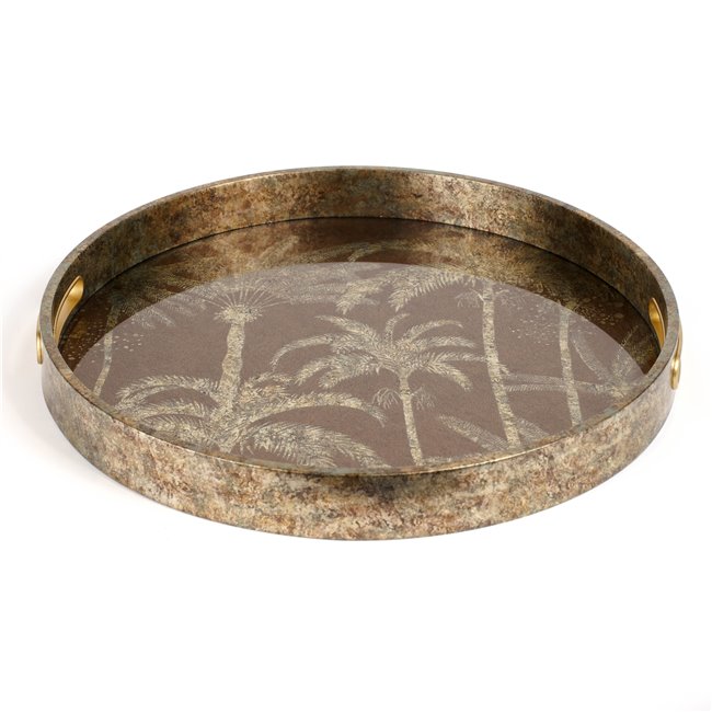 Decorative glass tray Fasano M, 36.7x36.7x4cm