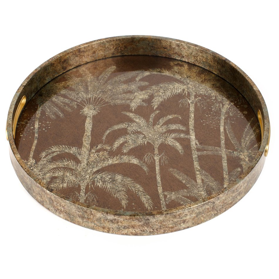 Decorative glass tray Fasano M, 36.7x36.7x4cm