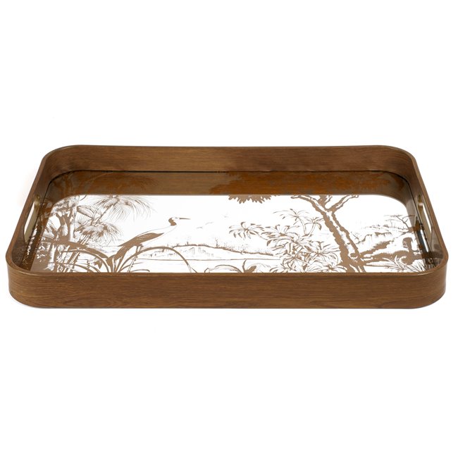 Decorative glass tray Fasty L, 32.5x50.7x4.5cm