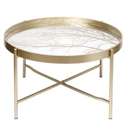 Coffee table Ferento, antique silver, 81x81x41cm
