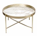 Coffee table Ferento, antique silver, 81x81x41cm