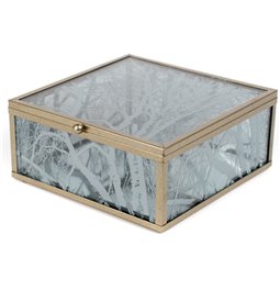 Box glass/metal Favara L, 15x16x6.8cm