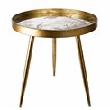 Side table Furuset L, golden, 50.3x50.3x53.5cm