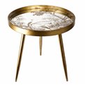 Side table Furuset L, golden, 50.3x50.3x53.5cm